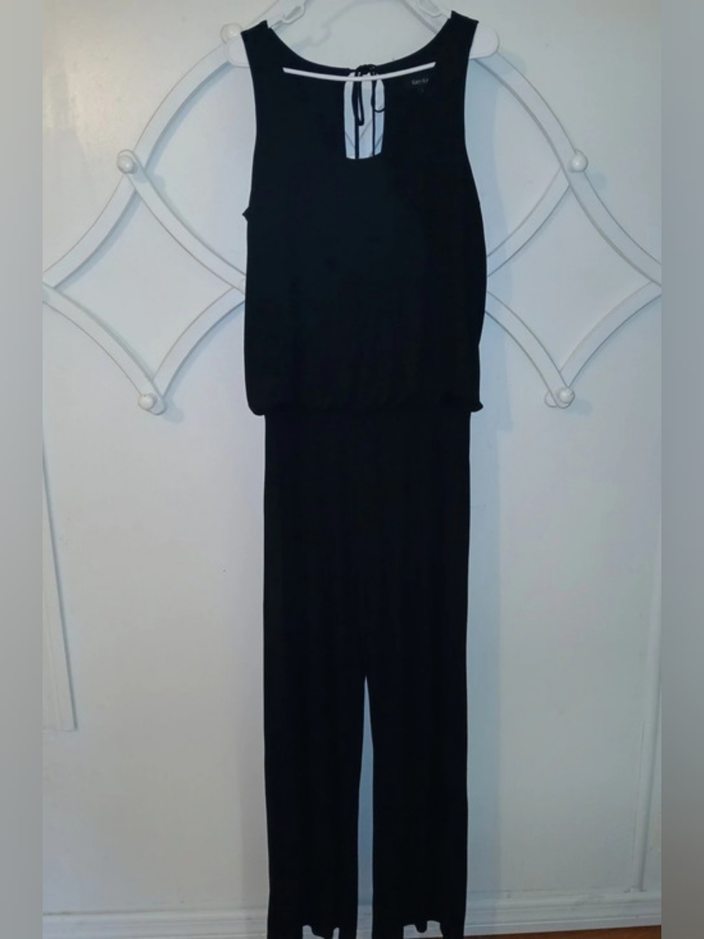 Karen Kane Collections Black Sleeveless Jumpsuit Sz Large